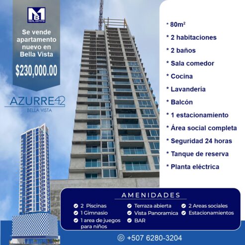SE VENDE APARTAMENTO EN BELLA VISTA – APARTMENT FOR SALE IN BELLA VISTA